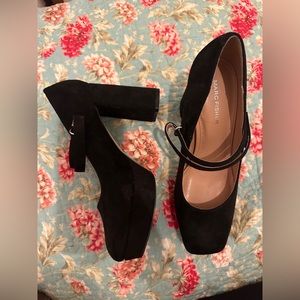 Marc Fisher Platform Mary Jane Heels - Suede